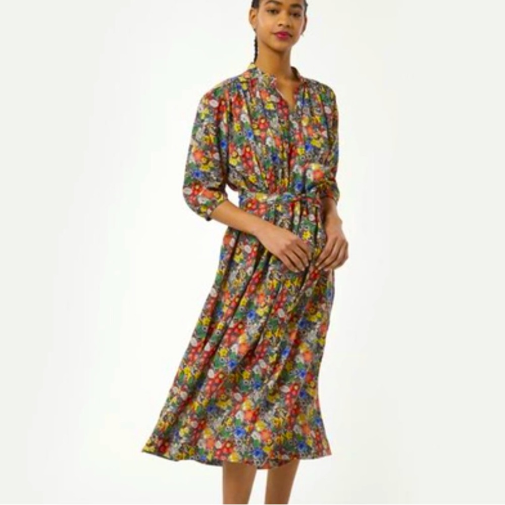 Rebecca Minkoff Multicolor Floral Midi Dress